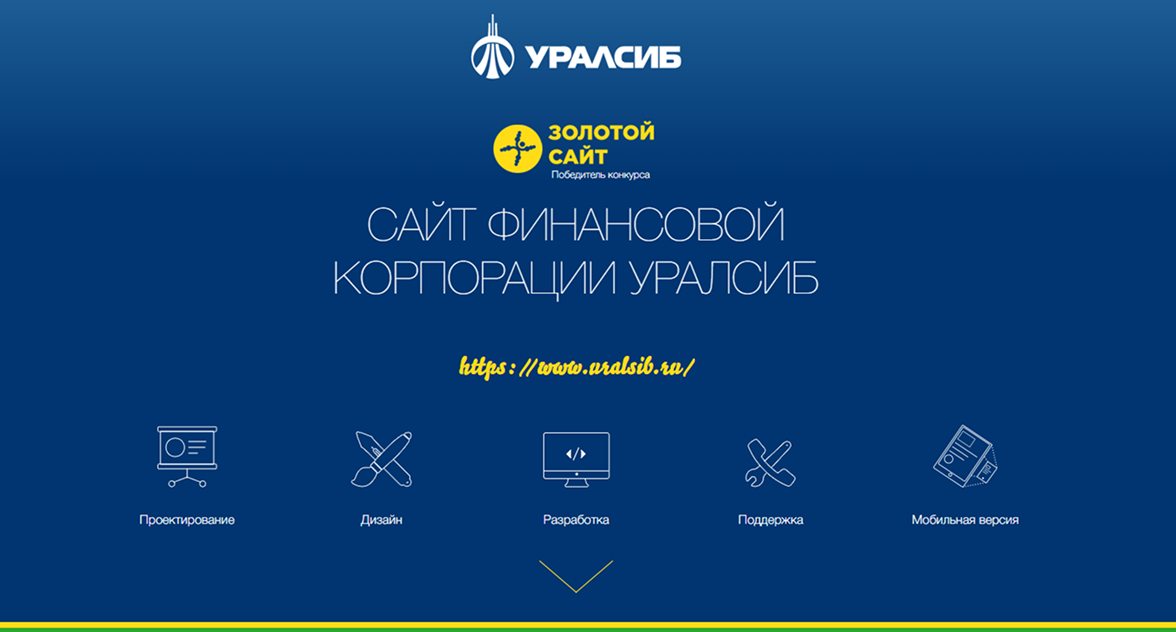 Сайт финансовой корпорации «УРАЛСИБ»